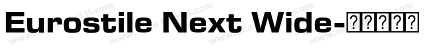 Eurostile Next Wide字体转换
